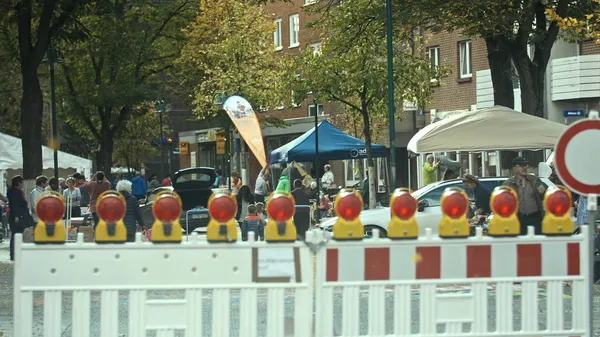 Eine abgesperrte Straße